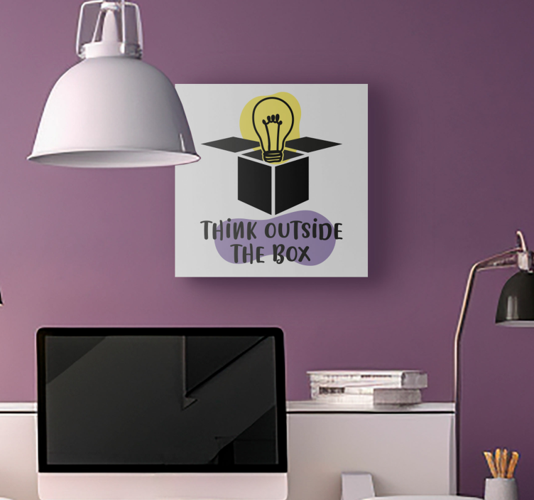 think outside the box text inspirational wall art - TenStickers