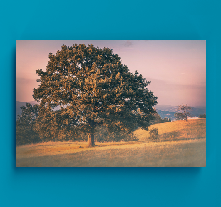 Tree canvas wall art majestic oak tree - TenStickers
