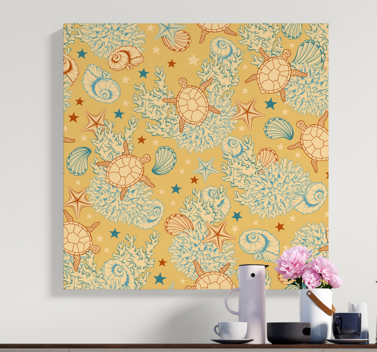 Undersea life soft clouds canvas prints - TenStickers