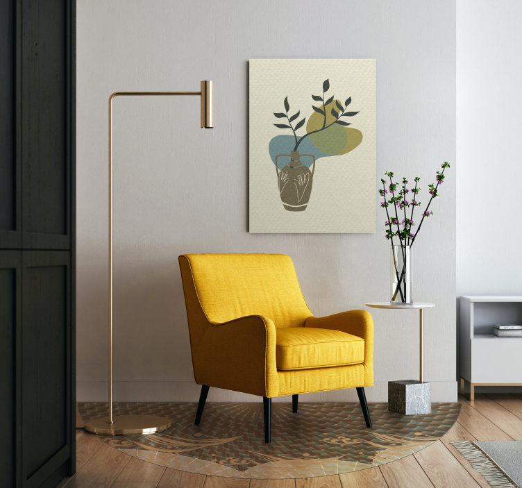 Vase with Foliage Flowers  canvas - TenStickers