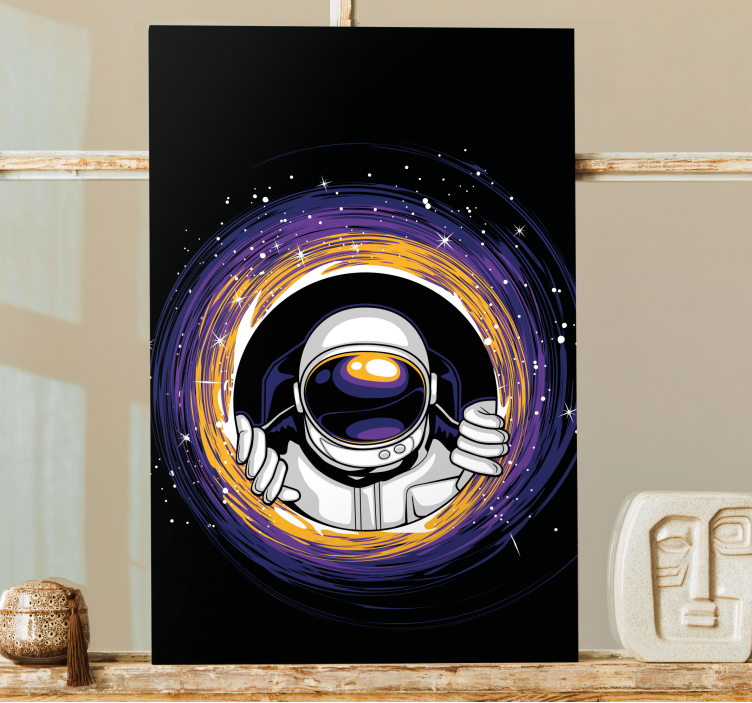 Video game canvas art astronaut embrace portal - TenStickers
