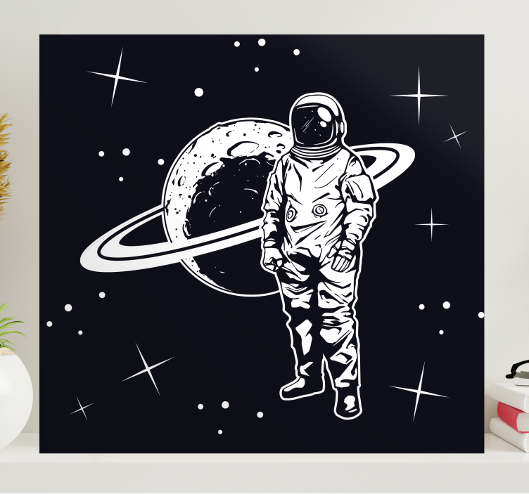 Video game canvas art cosmonaut in orbit - TenStickers