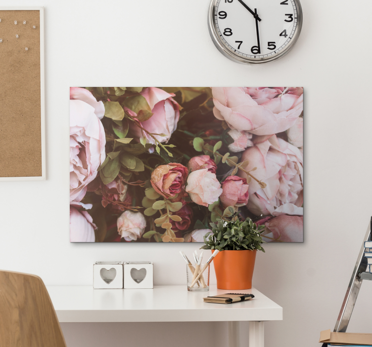 vintage flores retro canvas art - TenStickers
