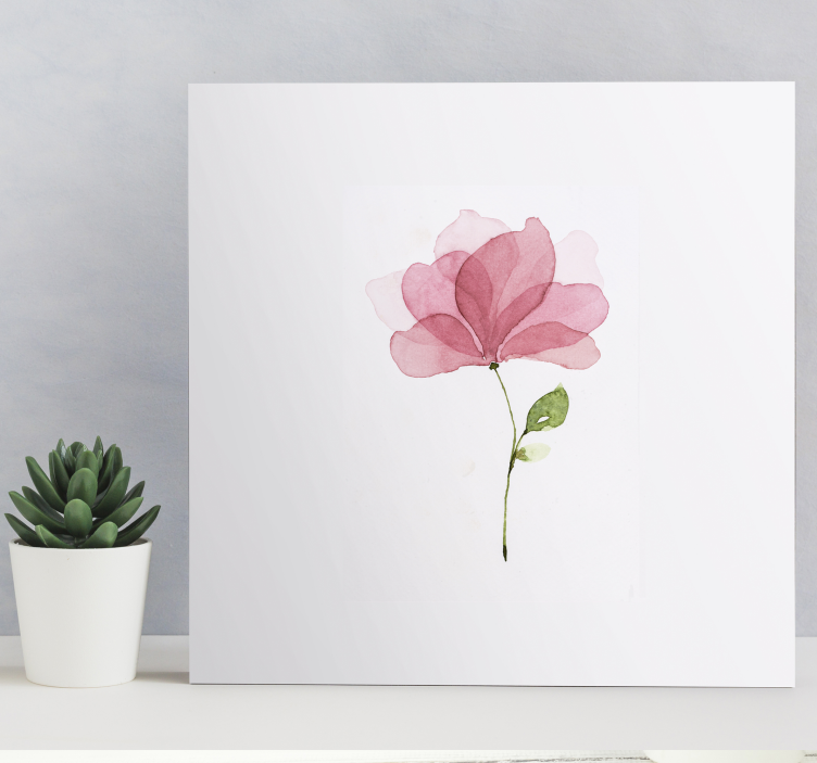 Watercolour Pink Flower canvas prints - TenStickers