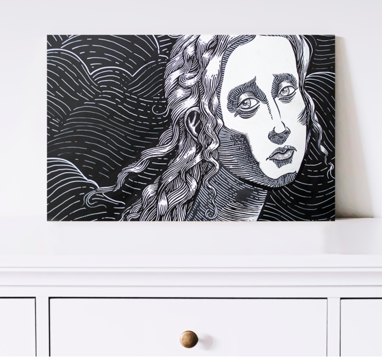 Woman black and white canvas art prints - TenStickers