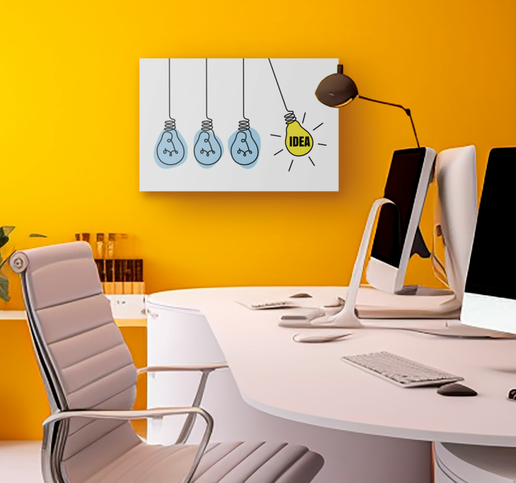 word idea with light bulbs  inspirational wall art - TenStickers