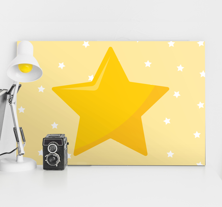 Yellow classic star nursery canvas - TenStickers