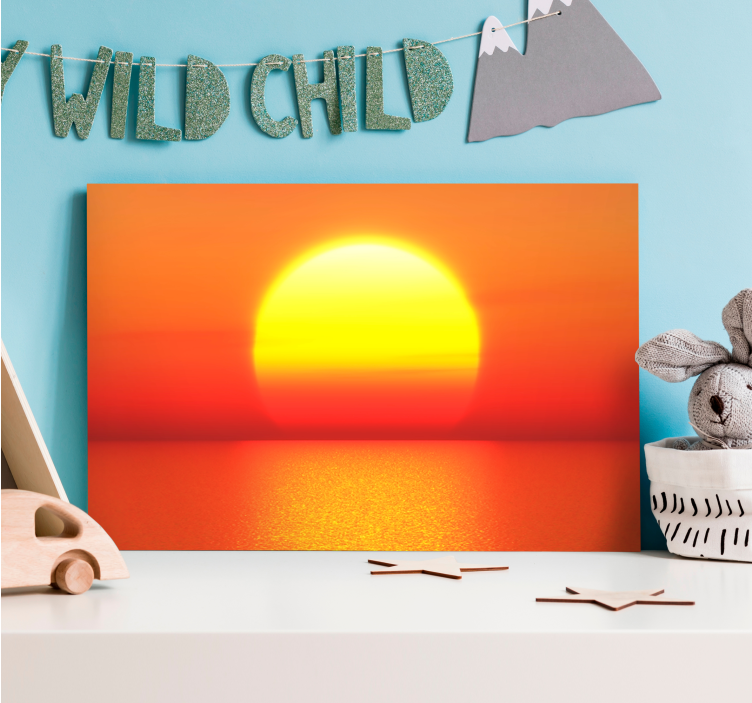 Yellow sunset aesthetic colours canvas - TenStickers