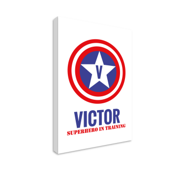 superhero in training customisable canvas prints - TenStickers