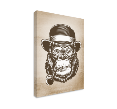 Monkey smoking modern art prints on canvas - TenStickers