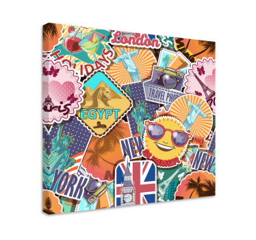 Travel design canva vintage wall prints - TenStickers