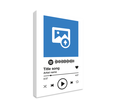 Spotify white background music canvas wall art - TenStickers