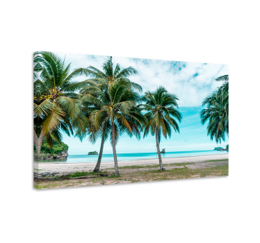Sea beach palms sand landscape wall art - TenStickers