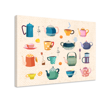 Vintage kitchen tea vintage wall prints - TenStickers