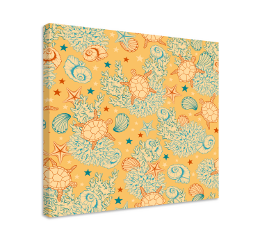 Undersea Life Soft Colours Sea life canvas wall art - TenStickers