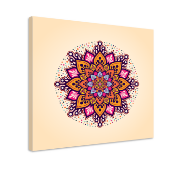 Rainbow beige mandala print wall art - TenStickers