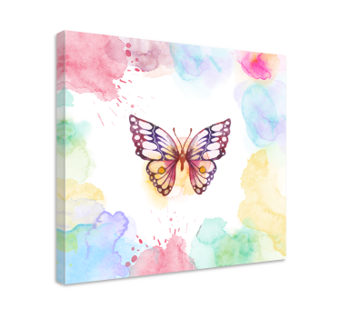 Artistic multicolor butterfly canvas picture - TenStickers