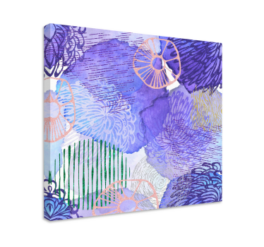 Flower splash canvas art - TenStickers
