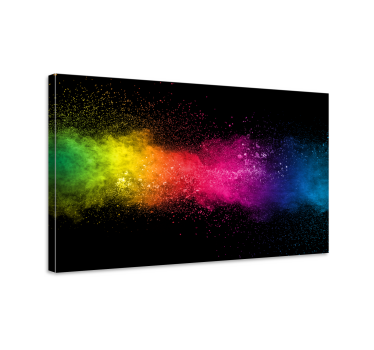 Multicolor splash abstract framed wall art - TenStickers