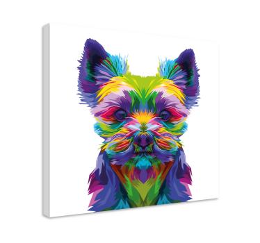 Yorkshire colourful pattern dog canvas pictures - TenStickers