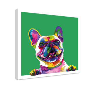 French bulldog Rainbow dog canvas pictures - TenStickers