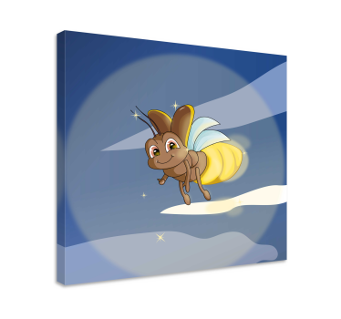 Bird canvas wall art joyful soaring insect - TenStickers