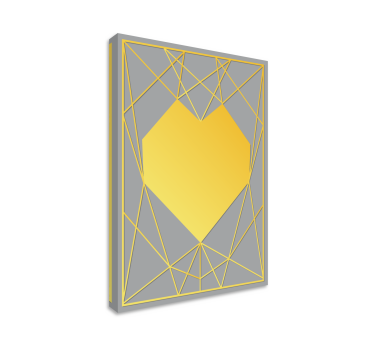 Pantone heart sophisticated canvas prints - TenStickers