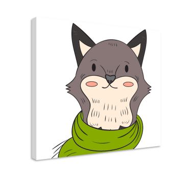 Friendly animal character animal canvas wall art - TenStickers