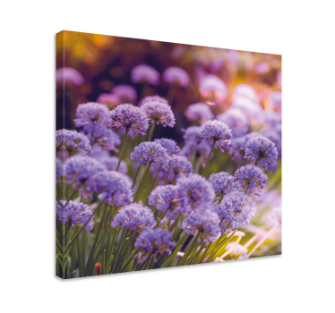 Purple flower field floral canvas - TenStickers