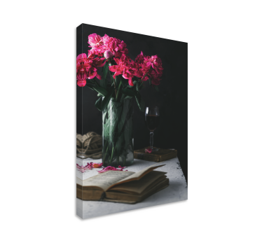 Wine glass and vase  fruit canvas art - TenStickers
