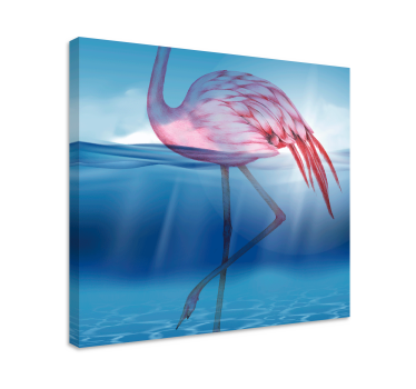 Bird canvas wall art elegant flamingo pose - TenStickers