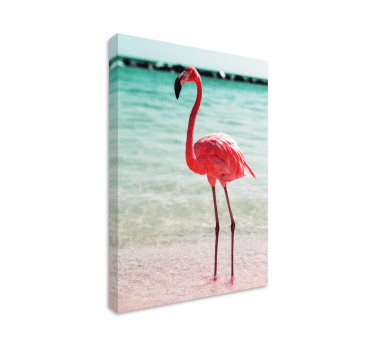 Cute flamingos on the beach master bedroom canvas wall art - TenStickers