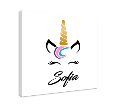 customized unicorn customisable canvas prints - TenStickers