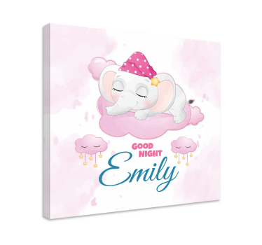 Elephant wallart sweet dreams elephant art print - TenStickers