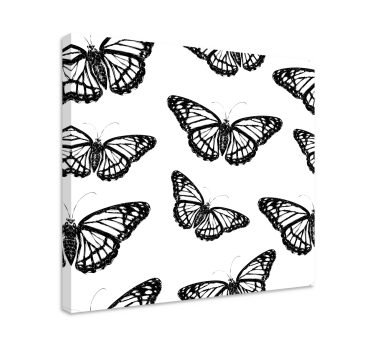 Black and White Butterfly wall prints for living room - TenStickers