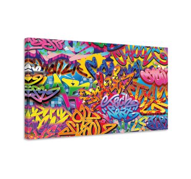 Colorful grafitti painting design modern art prints on canvas - TenStickers