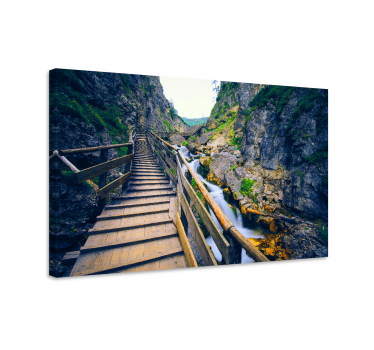 Wooden bridge in 3d effect 3D canvas pictures - TenStickers