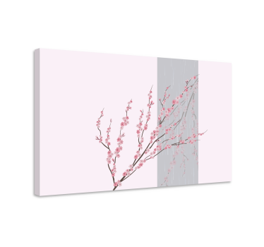 Aesthetic light color flowering  canvas art - TenStickers