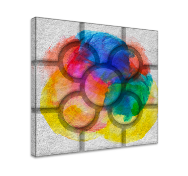 colorful Bilbao street tiles retro canvas - TenStickers