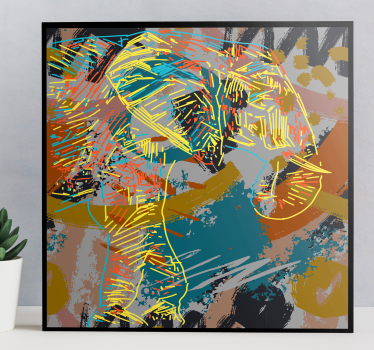 3D elephants splash water elephant canvas art - TenStickers