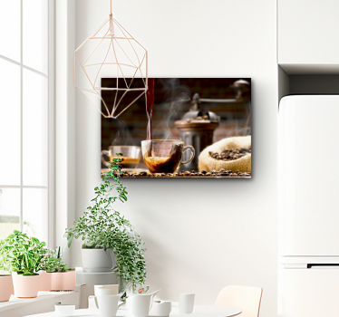 Modern kitchen cafe Kitchen canvas art - TenStickers