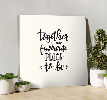 Text phrase quote bedroom canvas art - TenStickers