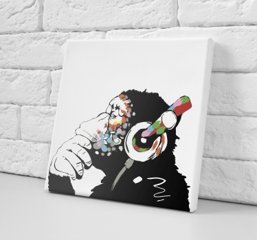 Monkey Music Banksy Canvas - TenStickers