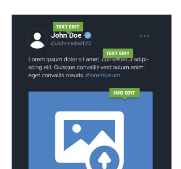"x" twitter screen customized canvas print - TenStickers