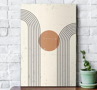 Abstract half arch  geometric framed canvas - TenStickers