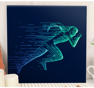 Abstract Running  canvas art - TenStickers