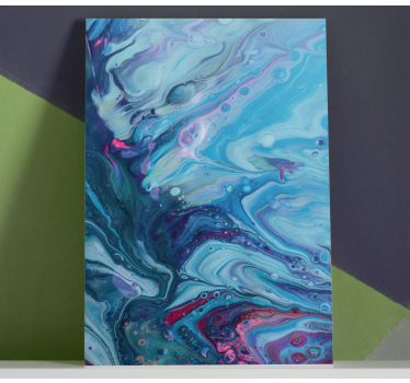 Acrylic blue gradient modern art prints on canvas - TenStickers