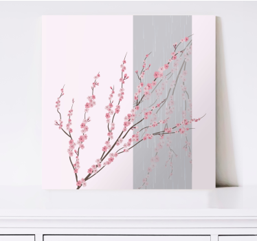 Aesthetic light color flowering  canvas art - TenStickers