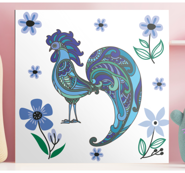 Animal canvas wall art colorful rooster artwork - TenStickers