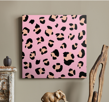 Animal canvas wall art leopard spot design - TenStickers